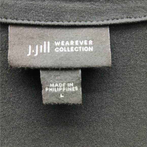 J. jill Wearever Collection Stretch Sleeveless V-Neck Maxi Dress Black SZ Large - Picture 2 of 6